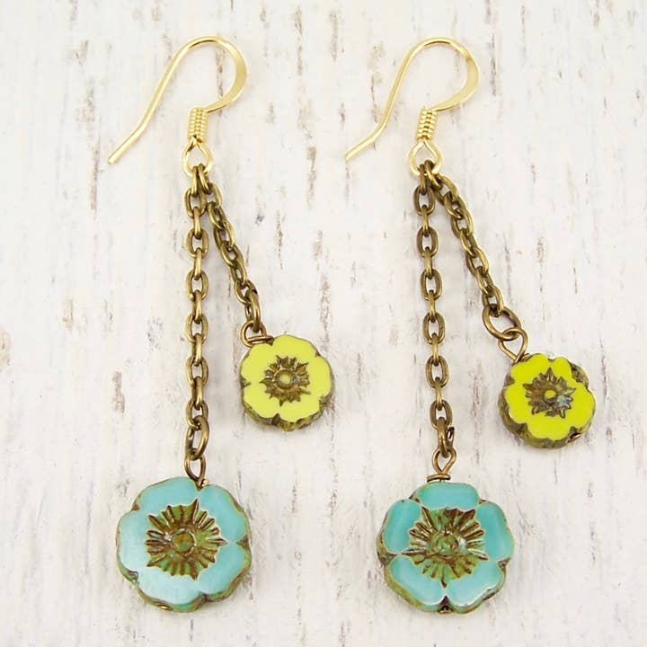 Jo Bird Jewelry - Wholesale Dangle Earrings - Hibiscus Earrings