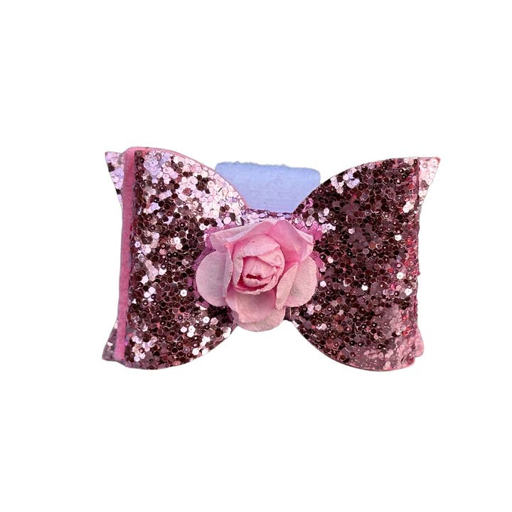 Nœud à paillettes – Éclat rose rose pour la vente par Louie de Coton