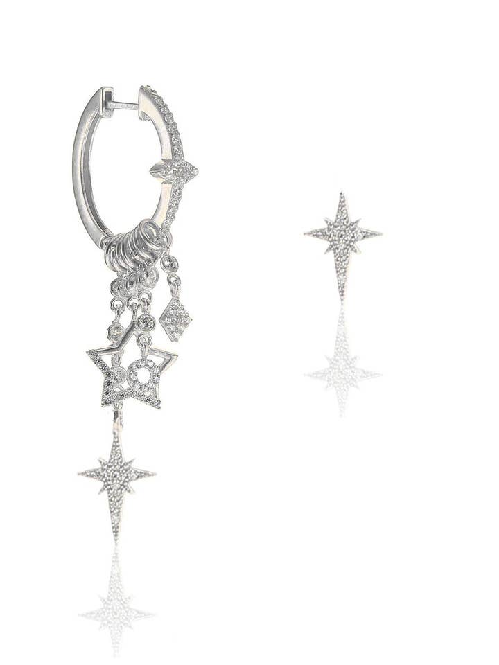 Partihandel med North Star Model 925 Sterling Silver Örhängen för kvinnor för wholesale av Volenia Silver