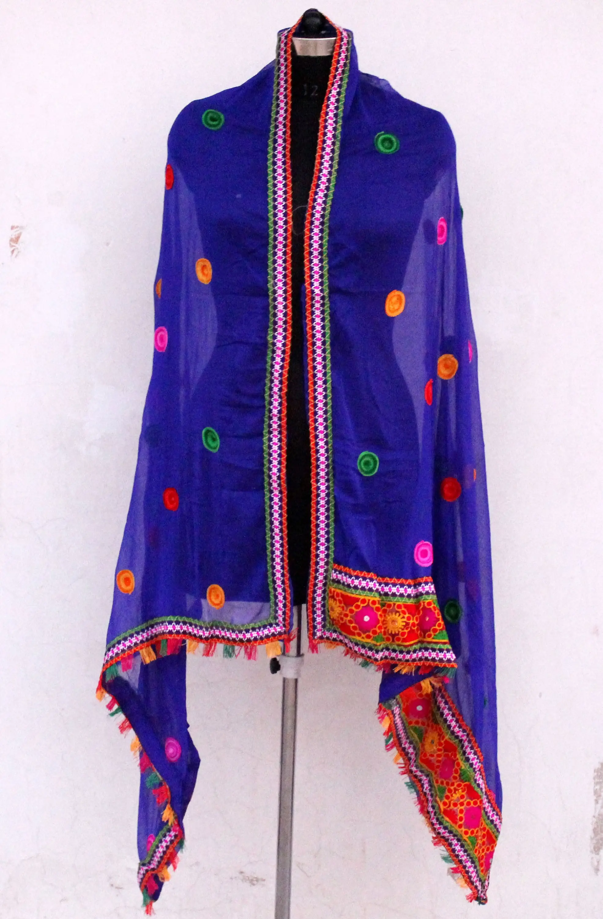 Bhawana Handicrafts – wholesale Scarf – Women's – Phulkari Dupatta- Women's Phulkari Dupatta, Scarf, Multicolo0