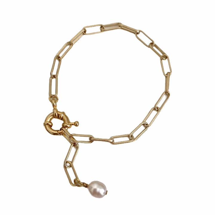 Pulseira banhada a ouro Jessua por atacado de Zelda Bijoux