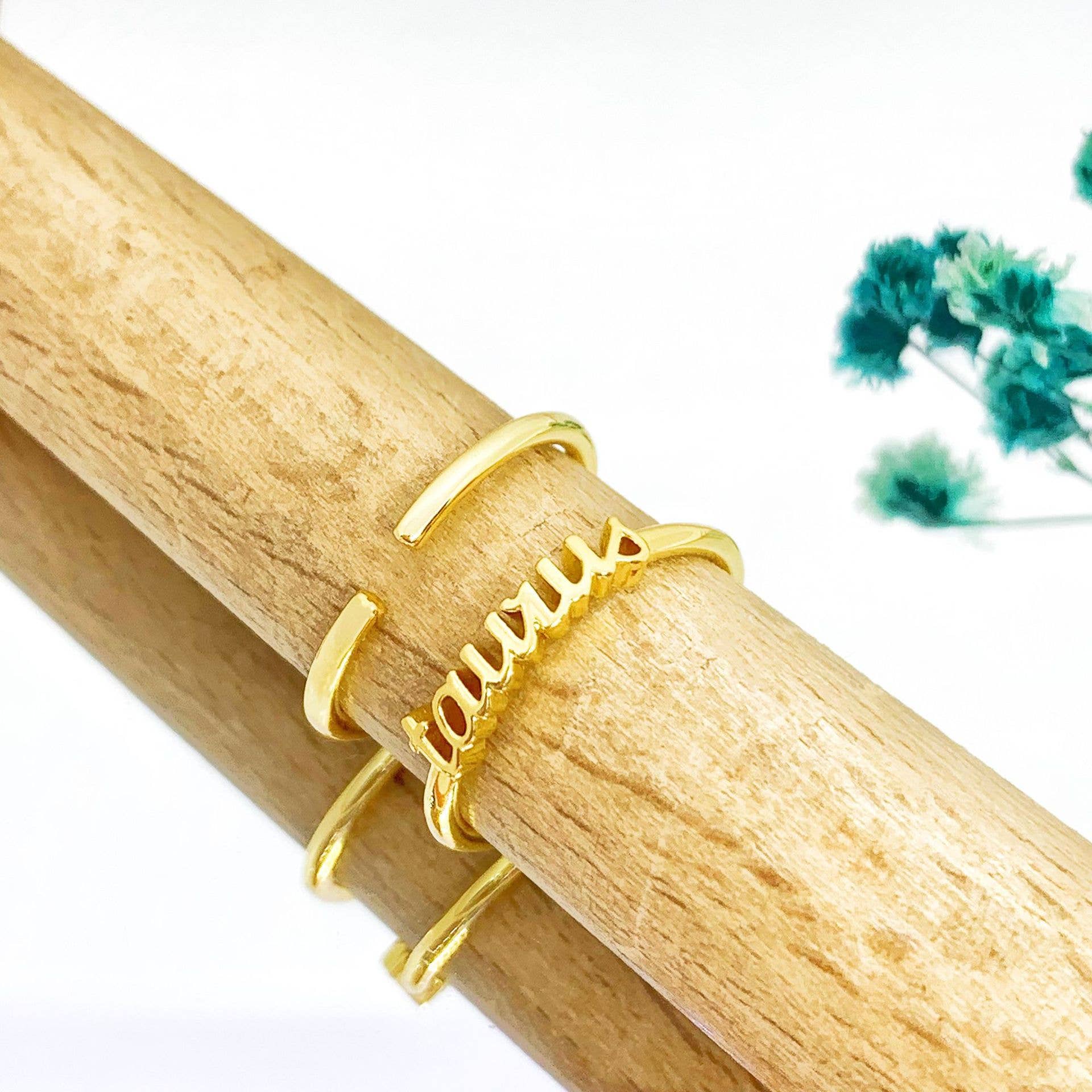 Gypsy Soul - Wholesale Band/Stacked Ring - Zodiac Gold Rings - 24 Pcs11