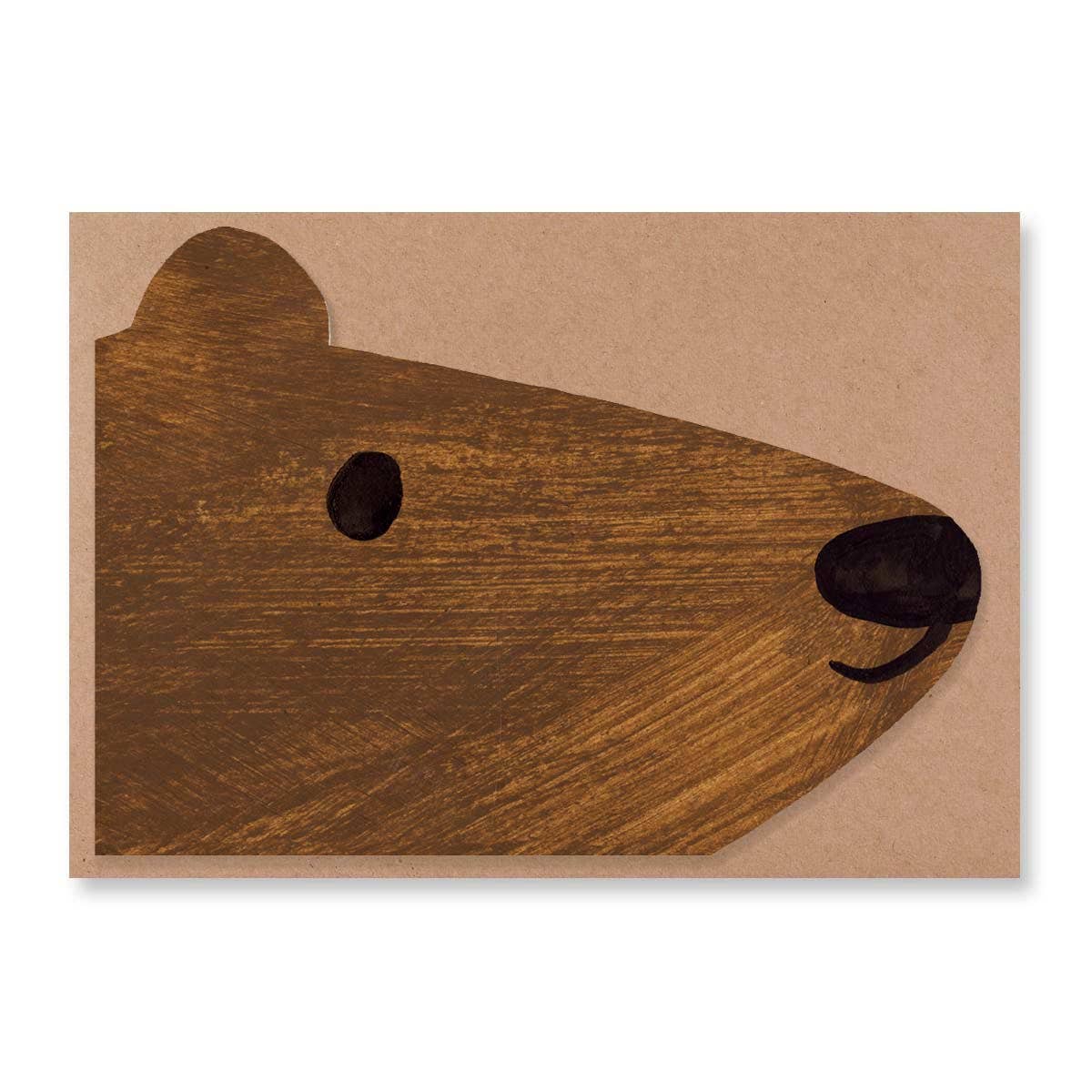 Mortlake Papers - Wholesale Everyday Greeting Card - Brown Bear Shaped Greeting Card2