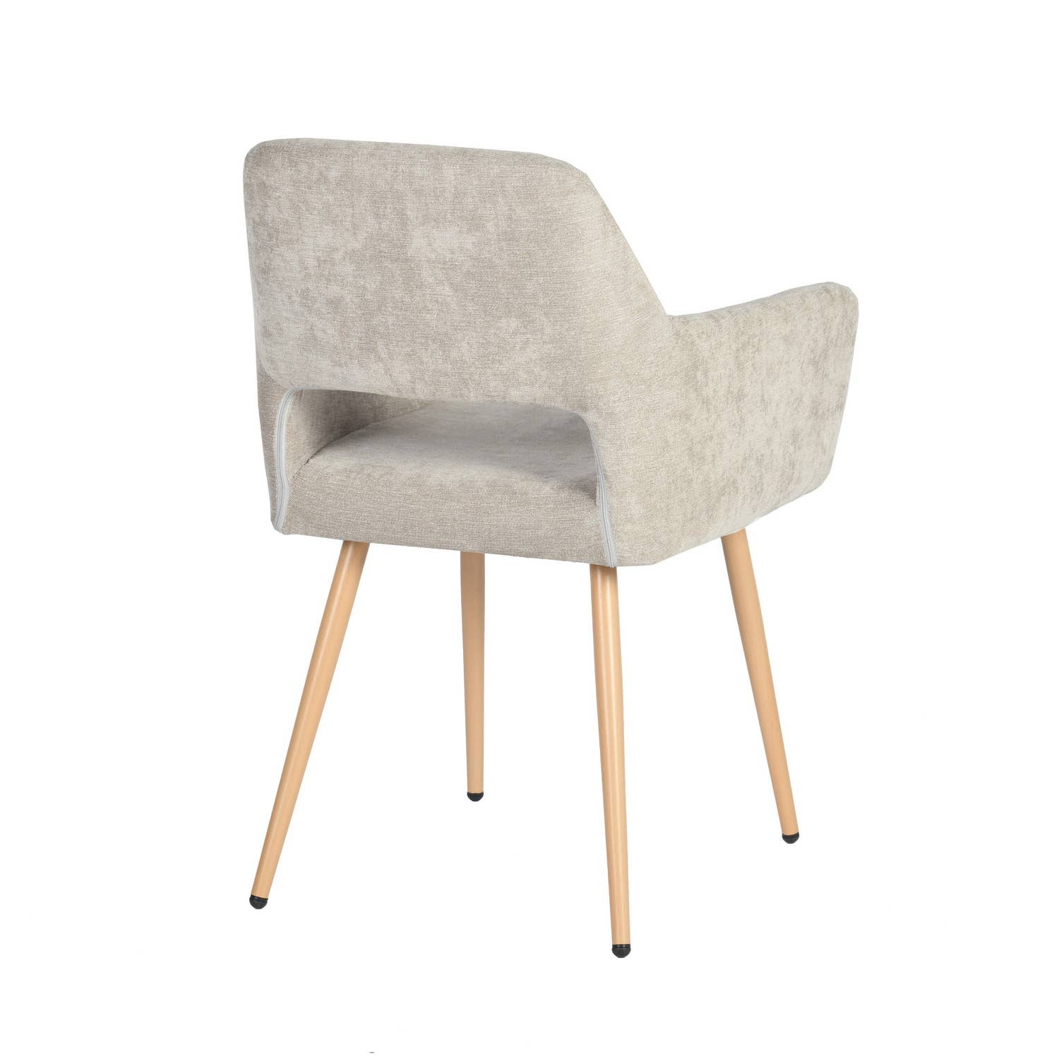 39F Inc. – Großhandel Stühle – CROMWELL Skandinavischer Stoff-Esszimmerstuhl-Beige/Blau2