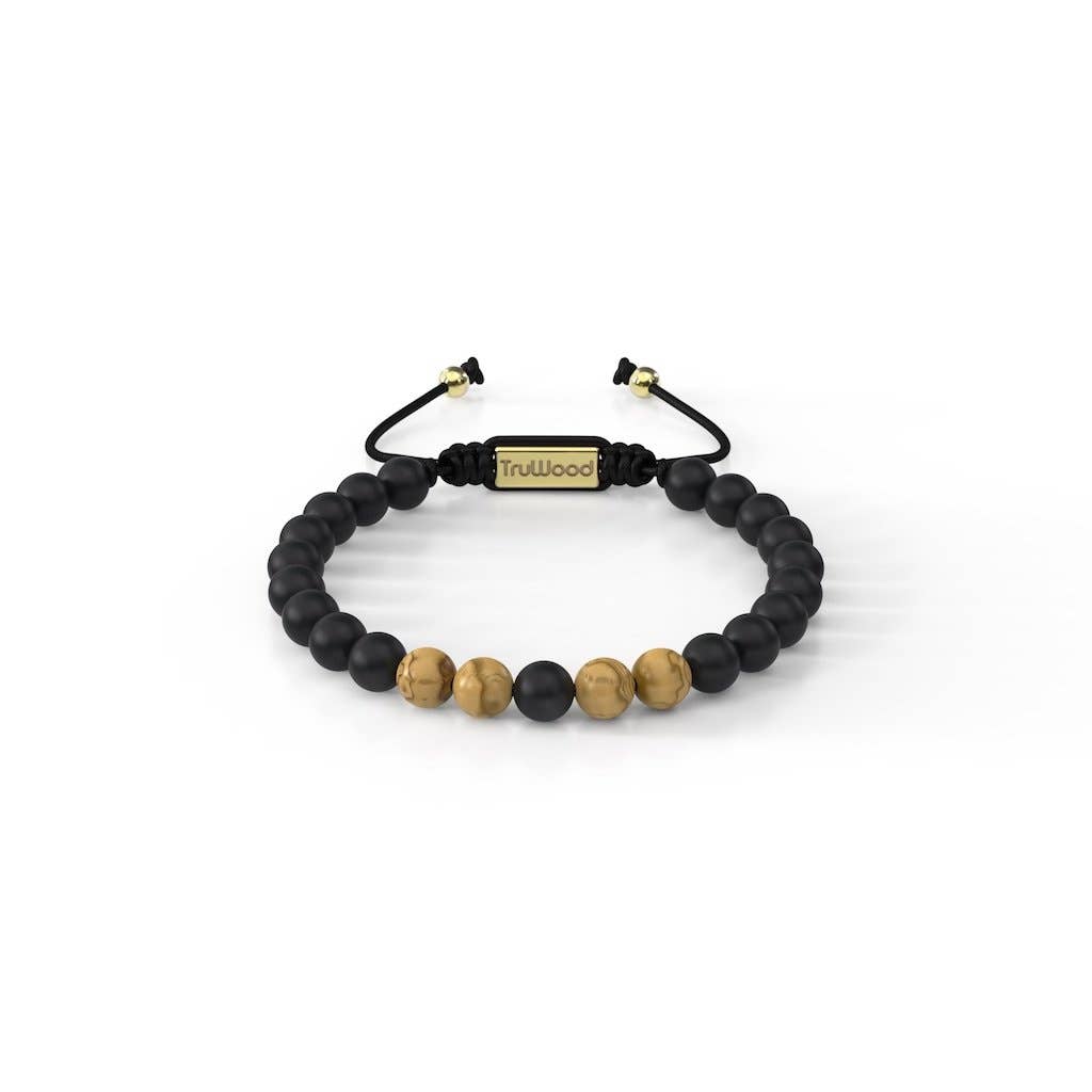 TruWood – wholesale Beaded bracelet – Onyx and Olive Wooden Bracelet For Men1