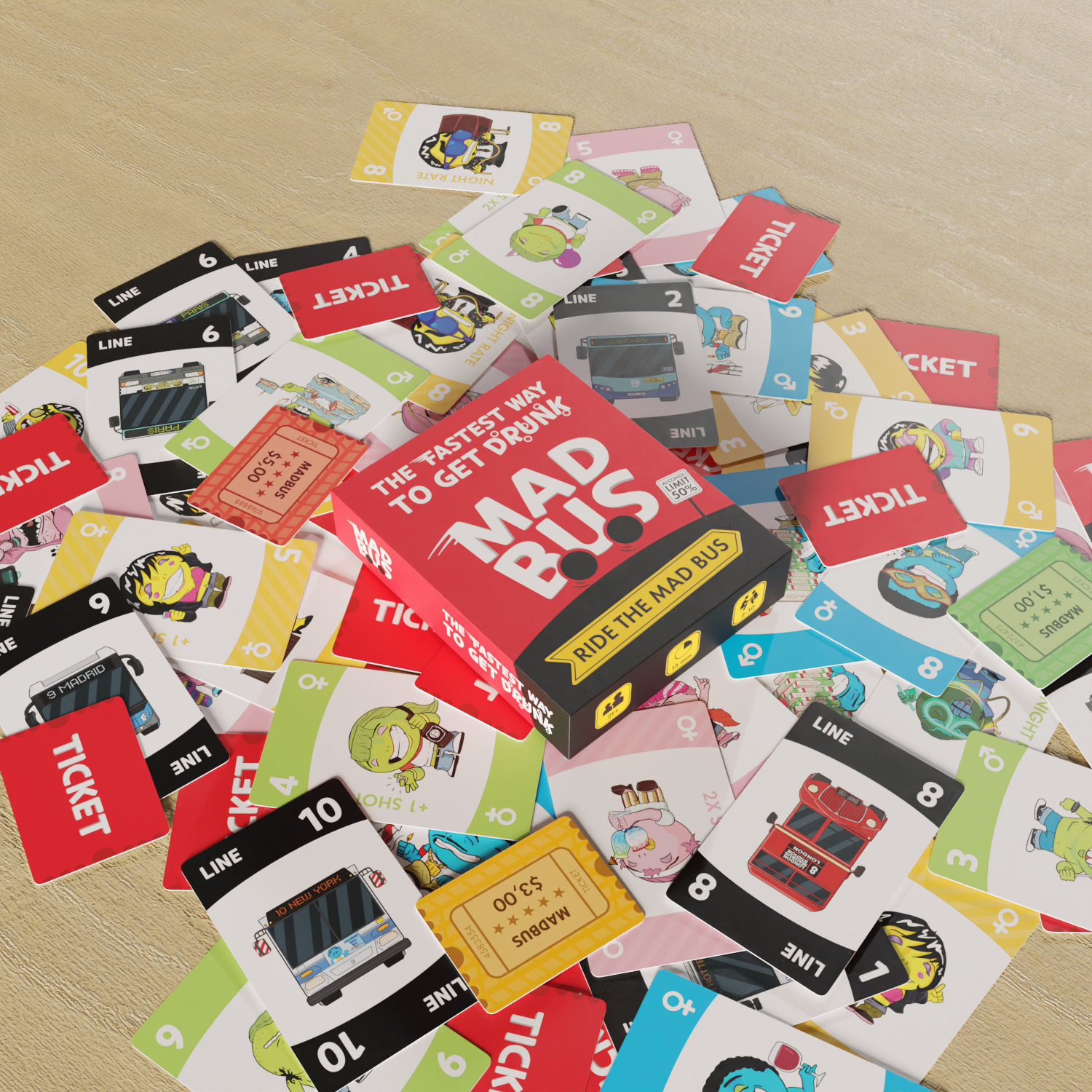 Mad Party Games - Wholesale Card Game - MadBus | Ride the Bus | Drinking Game | Student Card Game6