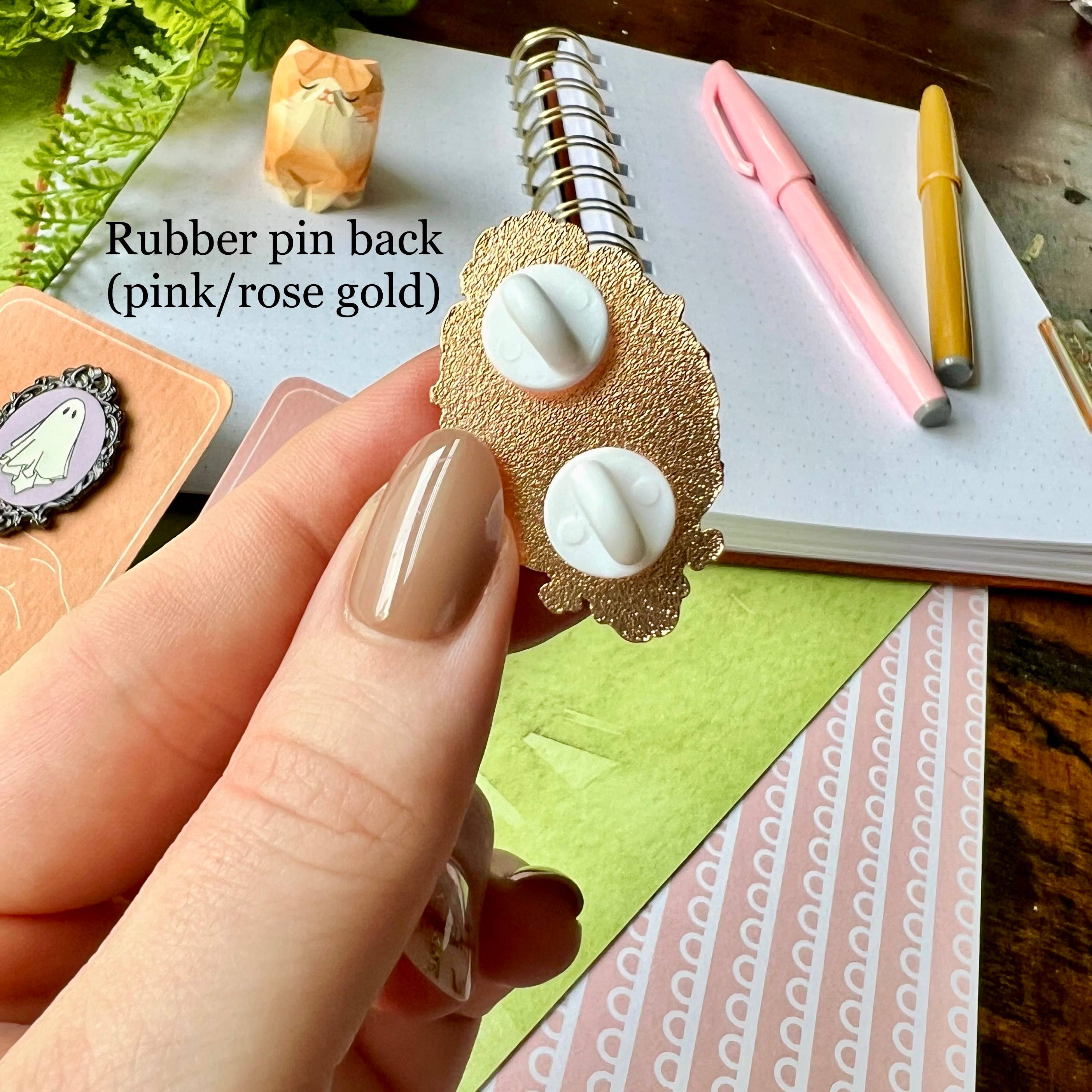 The Unrefined Crafter - Wholesale Lapel Pin/Button - Victorian Ghost Enamel Pin - Glow in the Dark!4