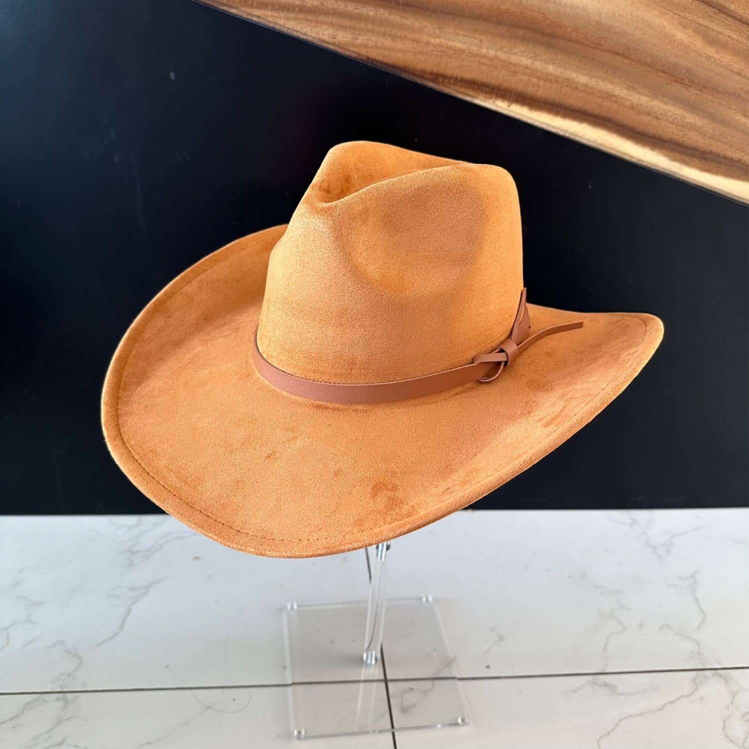 One and Only Accessories - Wholesale Cowboy Hat - Women's - Best sller Fashion Vegan suede cattleman cowboy hat  (Copy)16
