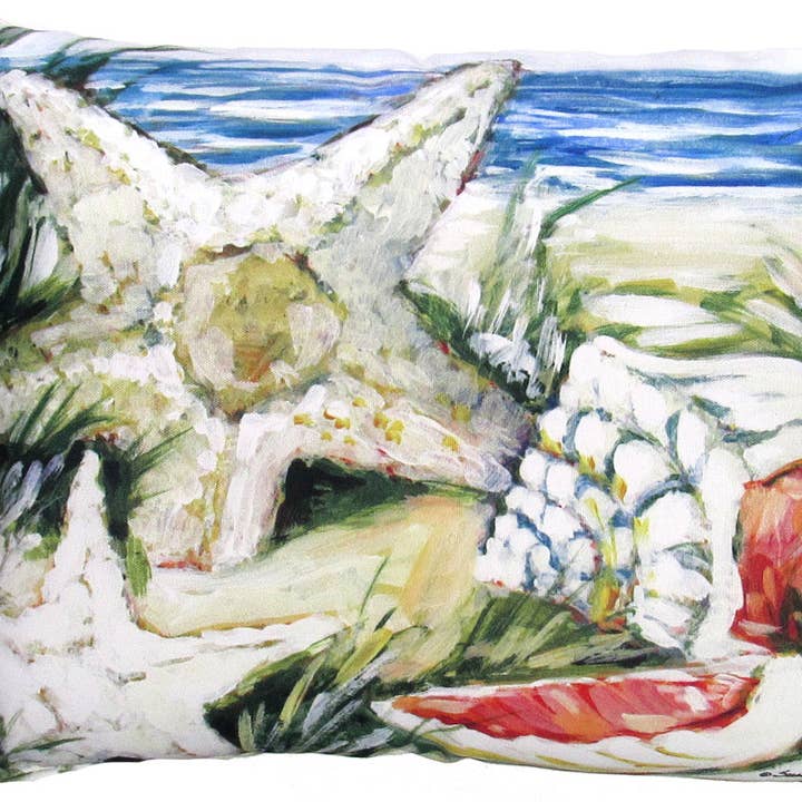 Pillow - Seashells - indoor / outdoor cushion for wholesale by Magnolia Casual