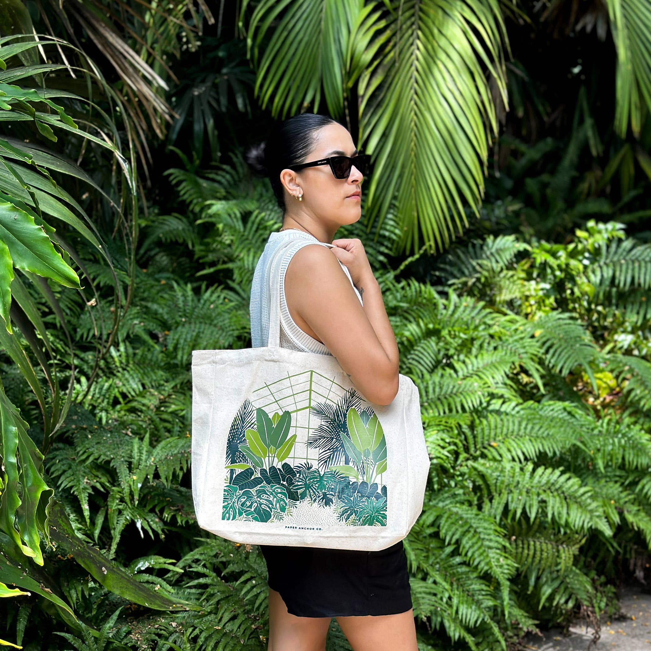 Paper Anchor Co. - Vente Tote bag – femme - Tote bag de serre tropicale | Cadeau de printemps + jardin1