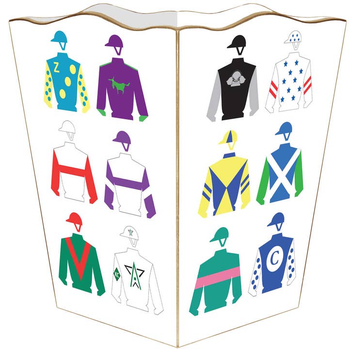 WB8582-Kentucky Derby Silks Cesto de Papel por atacado de Marye-Kelley