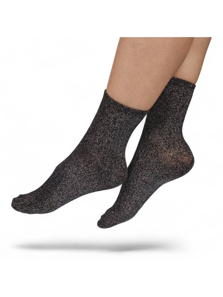Jess & Lou - Wholesale Socks - Unisex - Footwear Elegance - Sparkly Lurex Socks 9