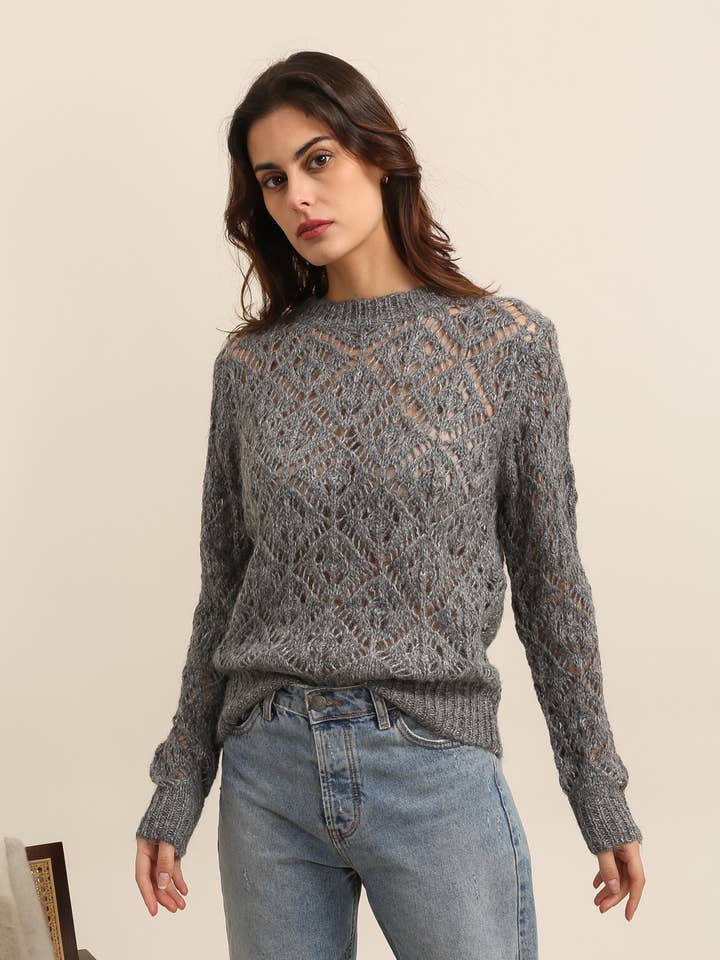 A1378 KNITTED SWEATER for wholesale by Daphnea