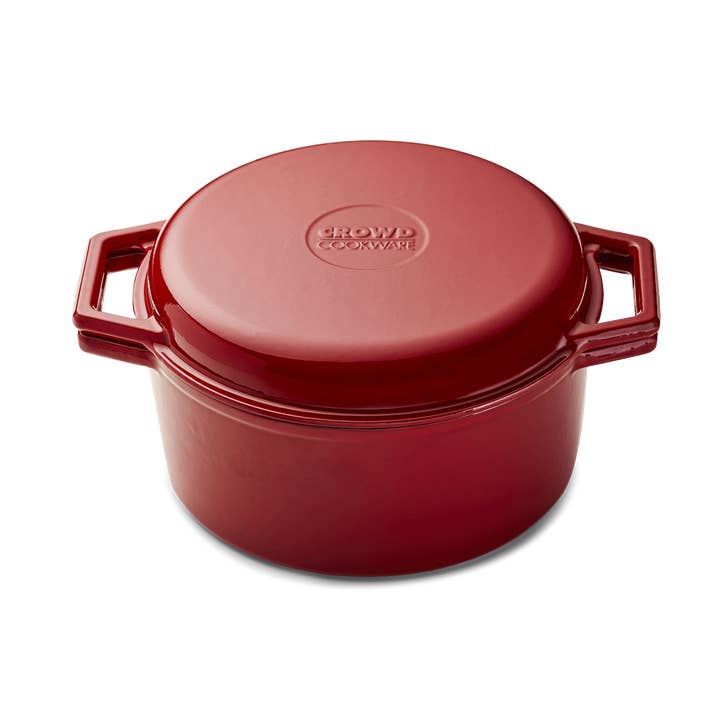 Horno holandés reciclado Tasman con tapa de parrilla en rojo - Ø29 cm / 11,4" para venta al por mayor de Crowd Company