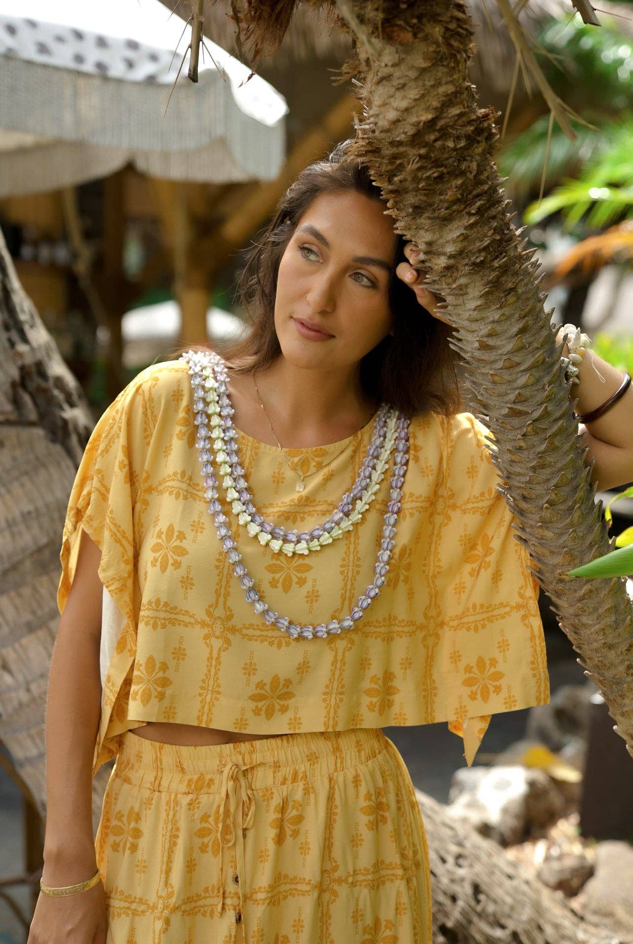 EHA Culture - Wholesale Blouse - Women's - Pua Kenikeni Glow Hina Blouse4