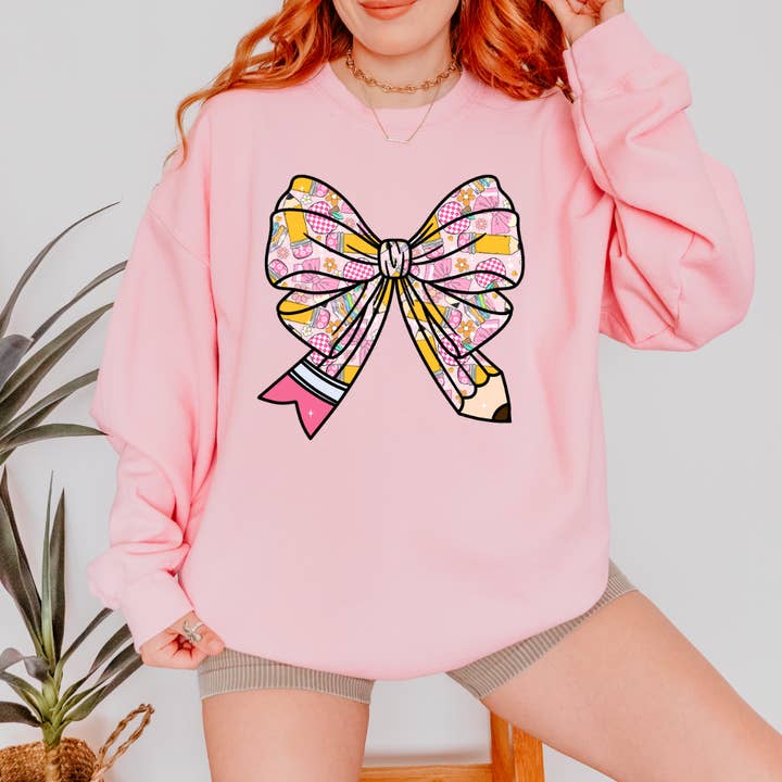 Floral teacher bow for wholesale by JOCOink