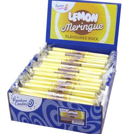 Novelty Flavoured Rock Bar - Lemon Meringue for wholesale by Rainbow Candies