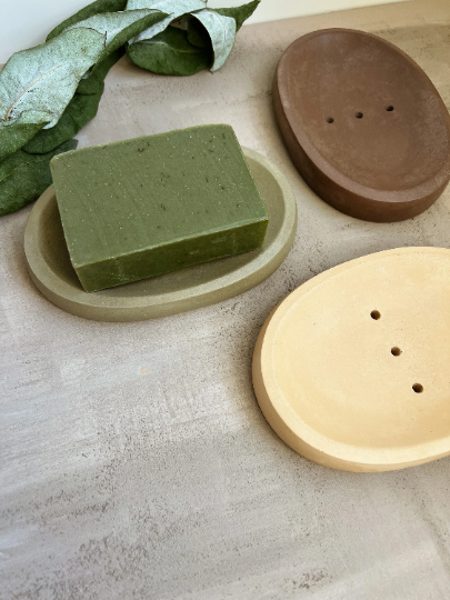 Smells Like Home Store – Saboneteira por atacado – Saboneteira oval de concreto5