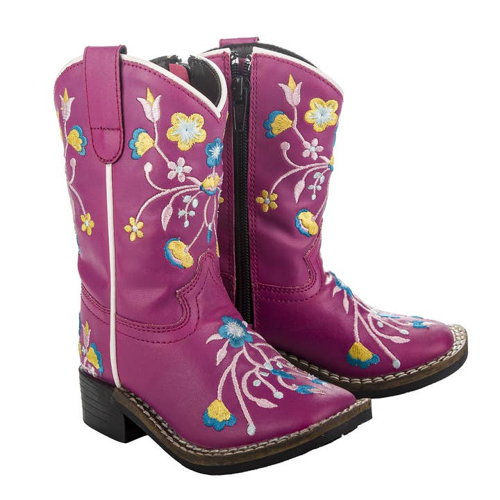 TuffRider Youth Floral Cowgirl Western Boot for wholesale by JPC Equestrian