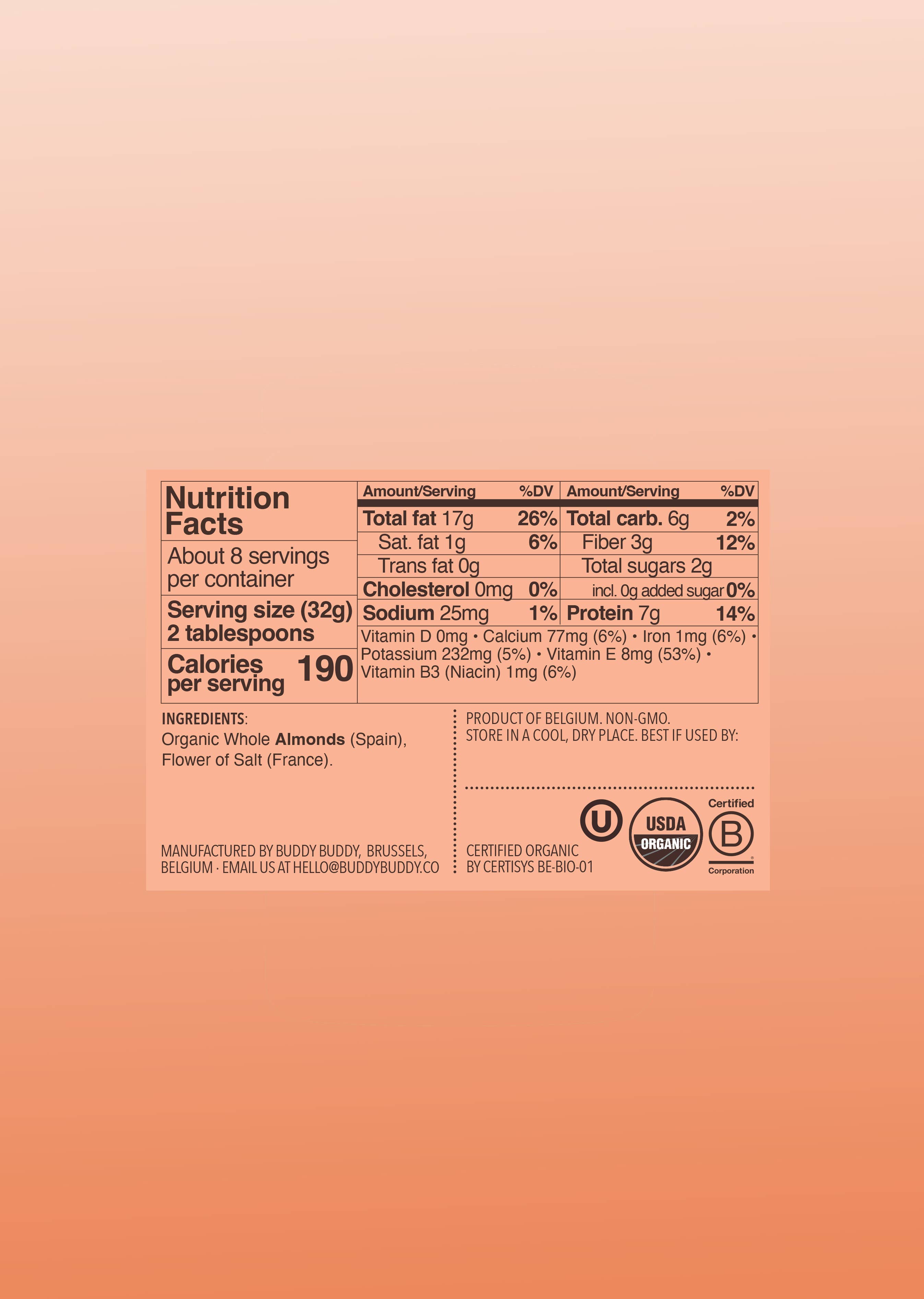 BUDDY BUDDY - Wholesale Nut Butter - Organic Almond Butter2