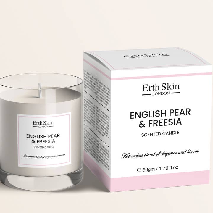 ENGLISH PEAR & FREESIA SCENTED CANDLE for wholesale by Eclat Cosmetic Ltd