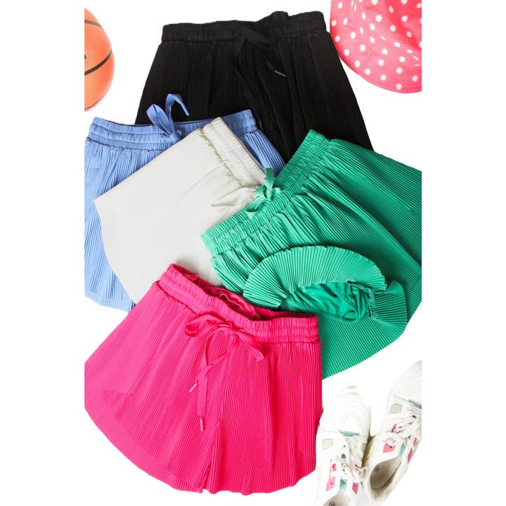 Pleated Comfy Shorts with Pantie Lining for wholesale by Blue Bunny Inc