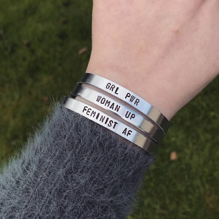 Black Tied - Wholesale Cuff Bracelet - Feminist AF Bracelet | Feminism Empowerment Strength Rights2