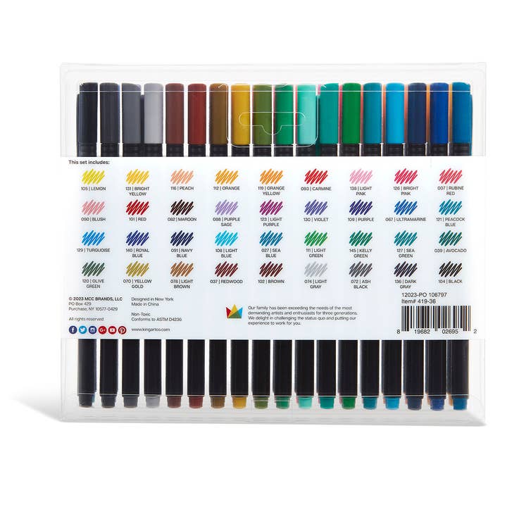 KINGART – wholesale Pen – Fine Line Pens - 36 Colors7