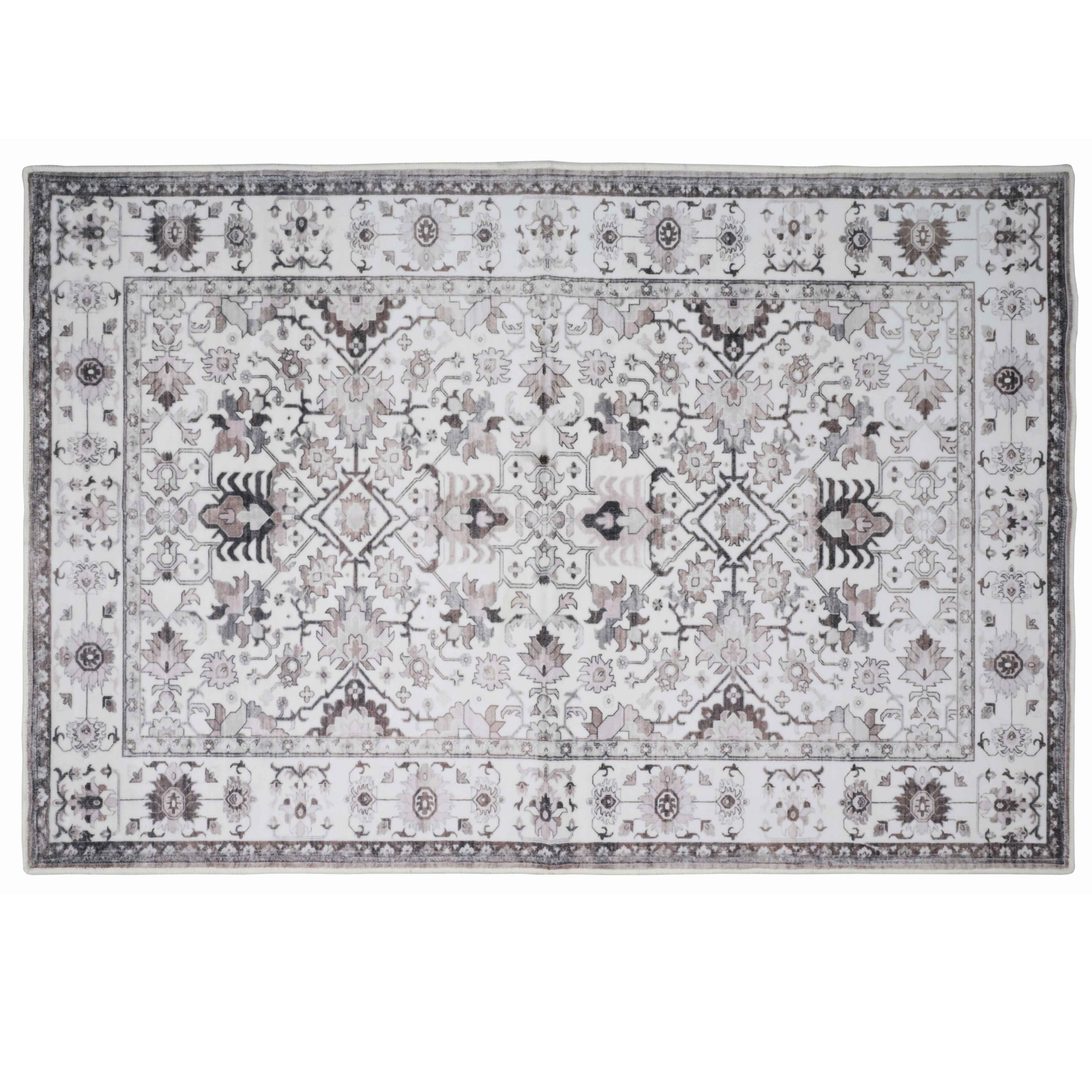 Bed Bath Fashions - Wholesale Area Rug - Bibb Home Washable Flannel Printed Accent Rug with Latex Bac29
