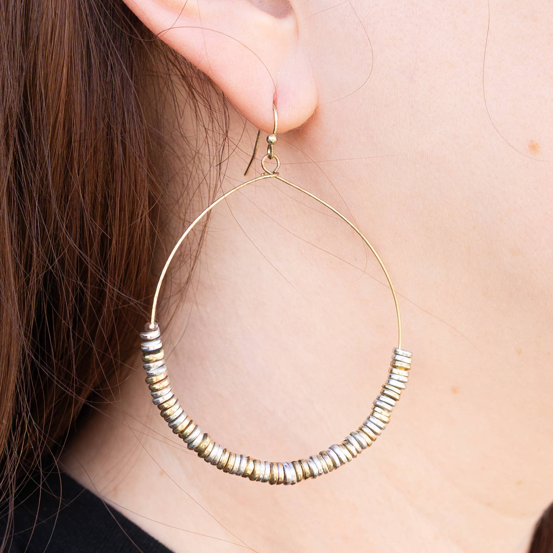WorldFinds - Wholesale Hoop Earrings - Lustrous Pailette Hoops1