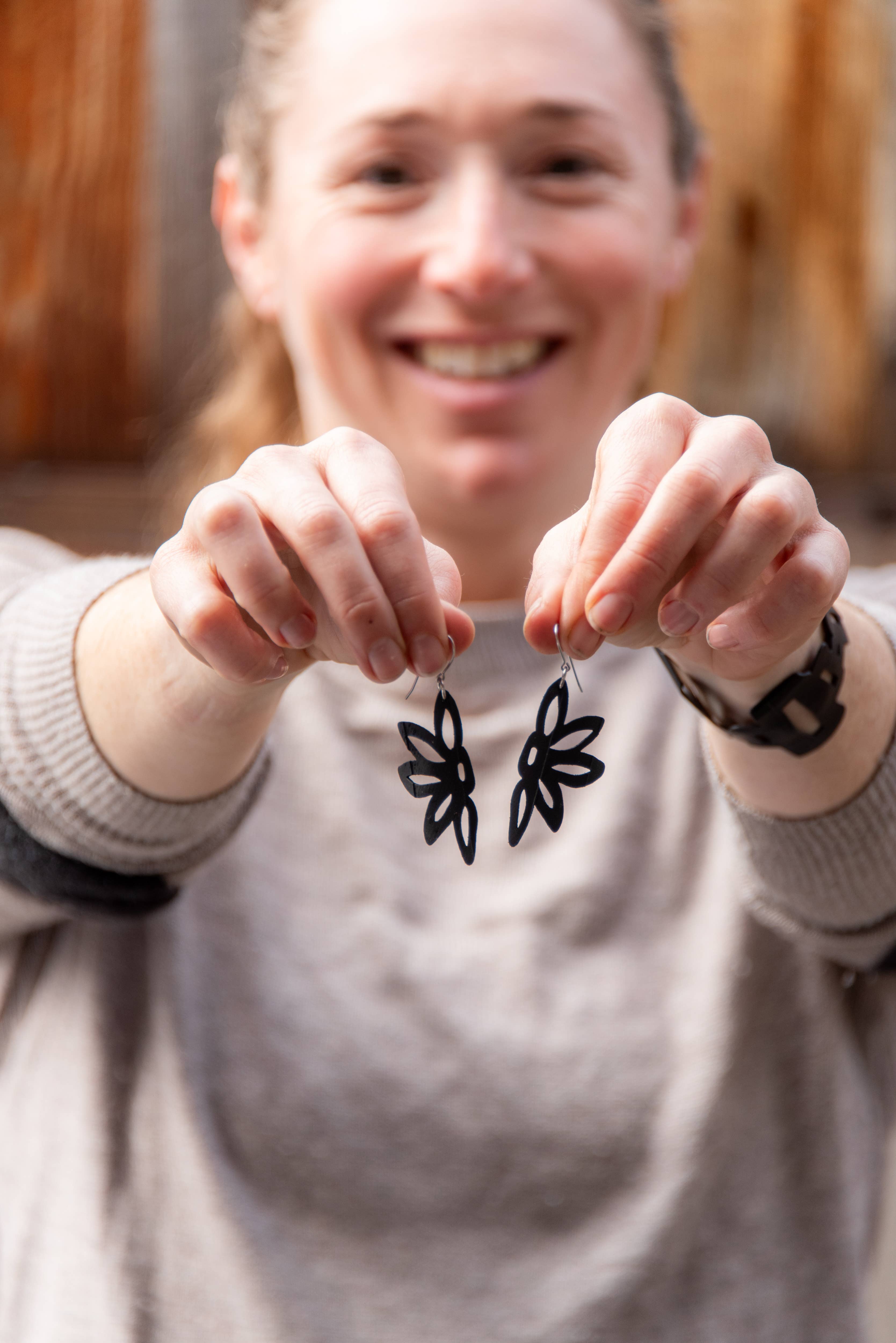 ABD Culture - Wholesale Dangle Earrings - Half Flower Rubber Earring2