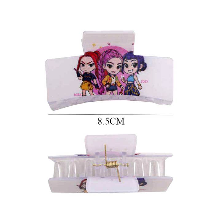 Sensibling Corp. - Vendita all'ingrosso Fermaglio per capelli - Donna - 12PCS - Fermagli per capelli rettangolari stampati Kpop Demon Hunters HUNTRIX3