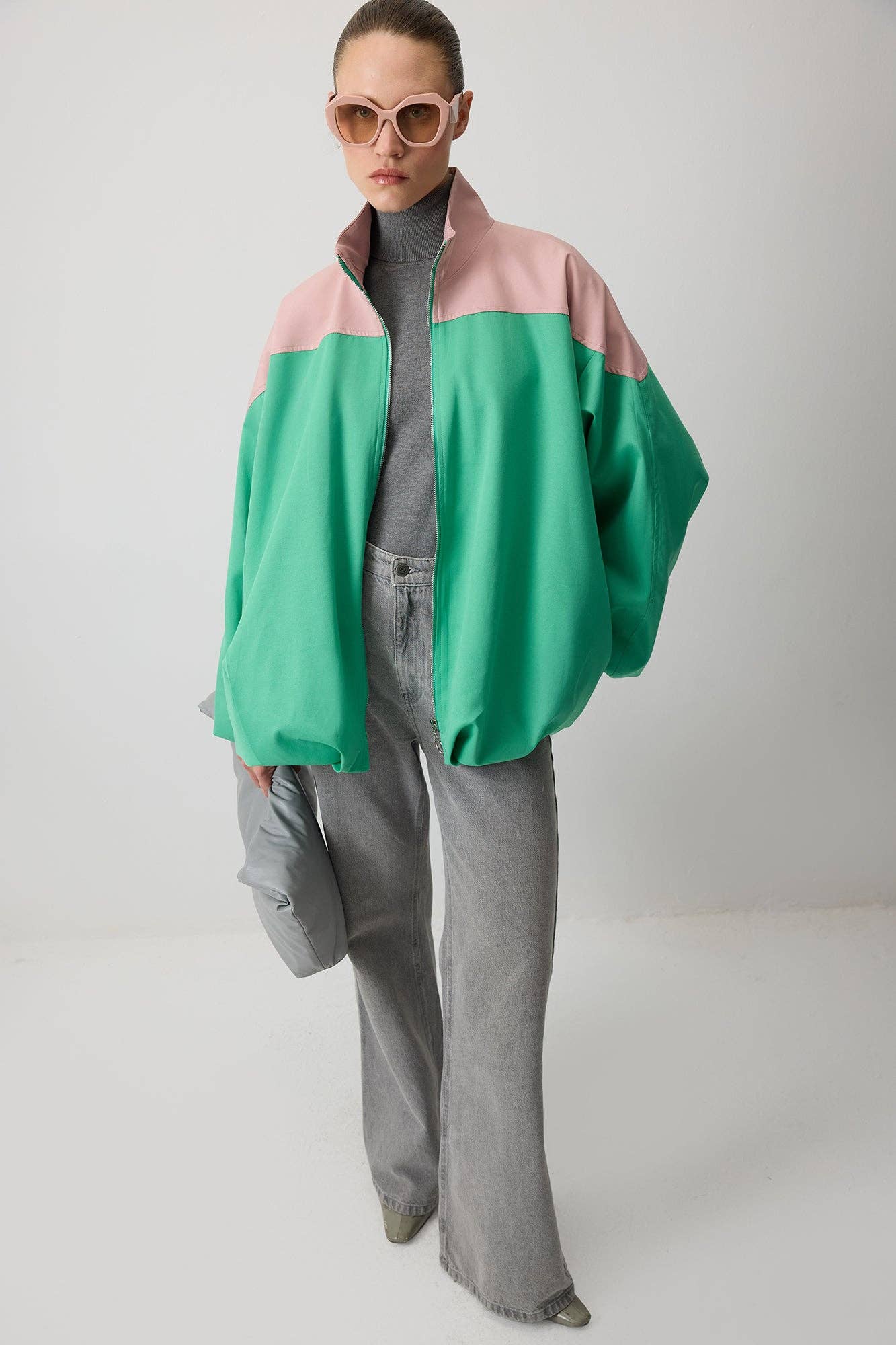 Yeşil GEVOERDE LINNEN BALLONJAS voor groothandel op Faire2