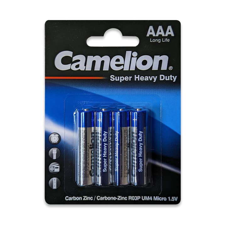 Camelion AAA Super Heavy Blister Pack of 4 for wholesale by Camelion Battery