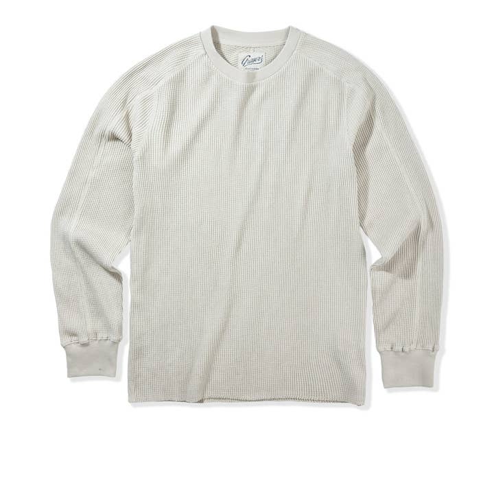 Brawny Waffle Crew - Ecru for wholesale by Grayers