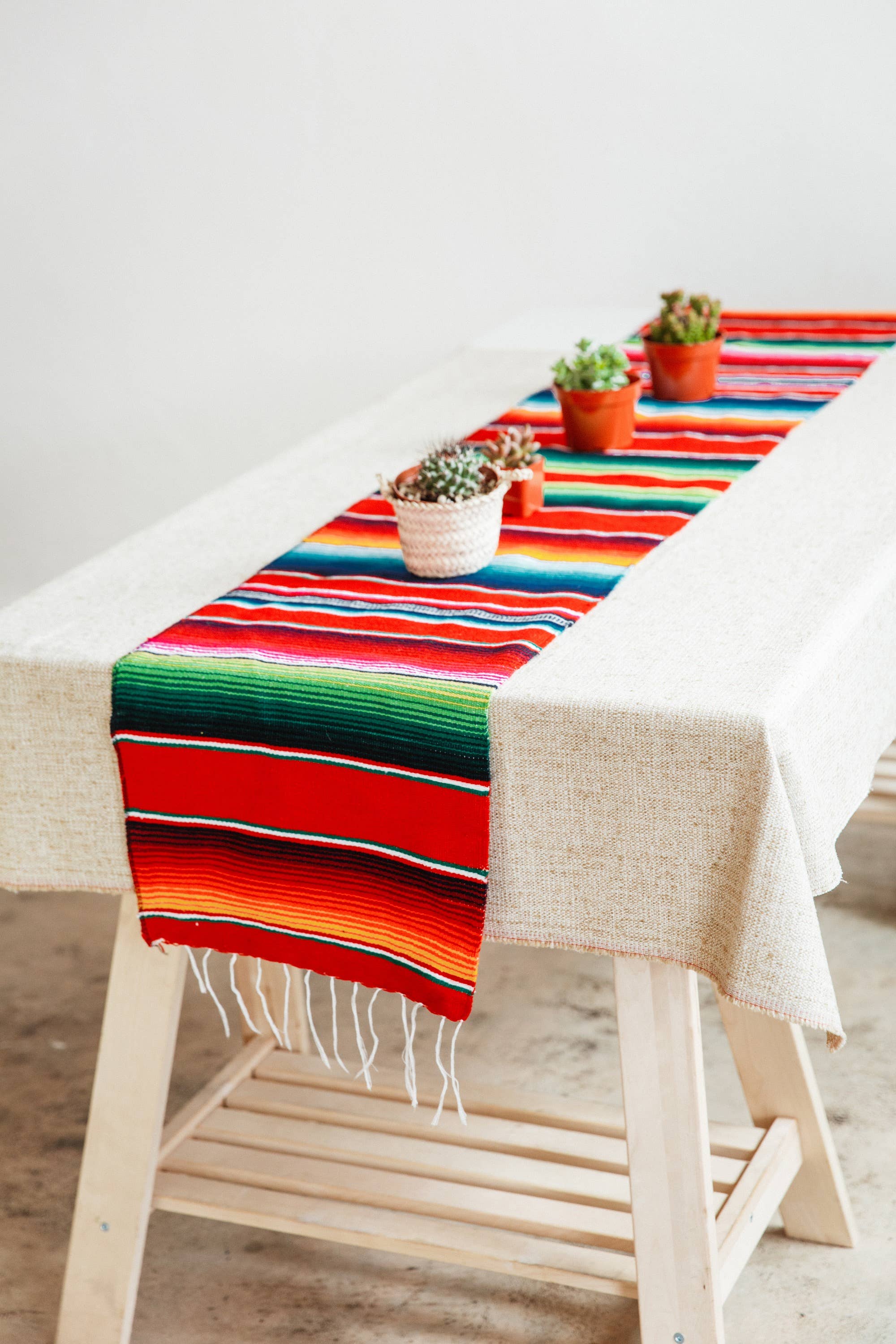 SIDREY - Wholesale Table Runner - Mexican Serape Table Runner - Multi Red0
