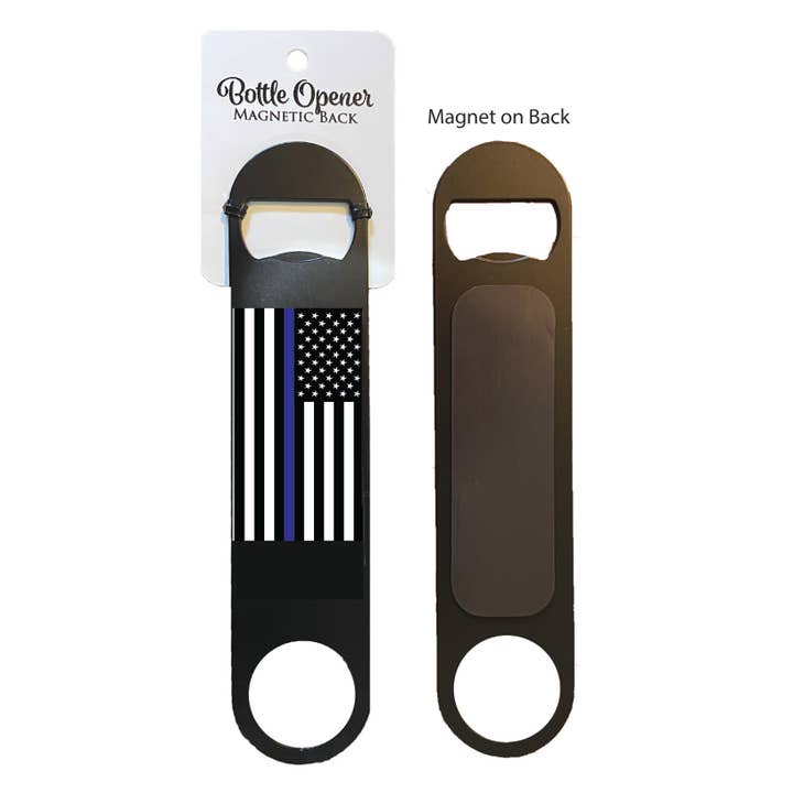 The Wine Steward LLC - Wholesale Bottle/Wine Opener - Police Memorial Flag Bottle Opener