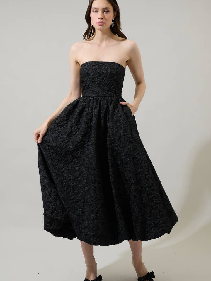 Sugarlips - Wholesale Dress - Women's - Arielle Jacquard Belle Strapless Maxi Dress