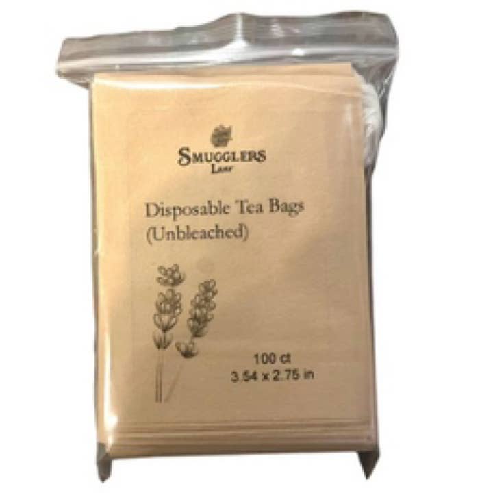 Smugglers Leaf - Wholesale Tea Bags - Drawstring Unbleached Disposable Tea Bags (100 ct)