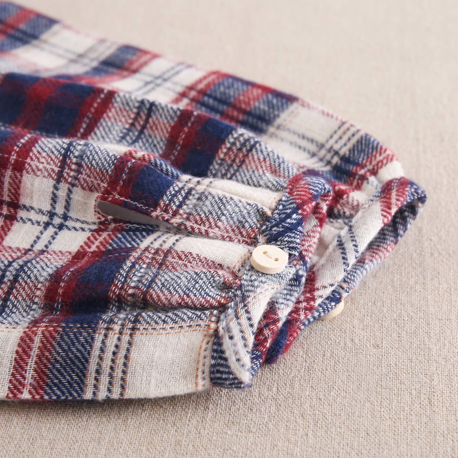 Dadati - Wholesale Dress - Kids - Blue and maroon plaid flannel dress4