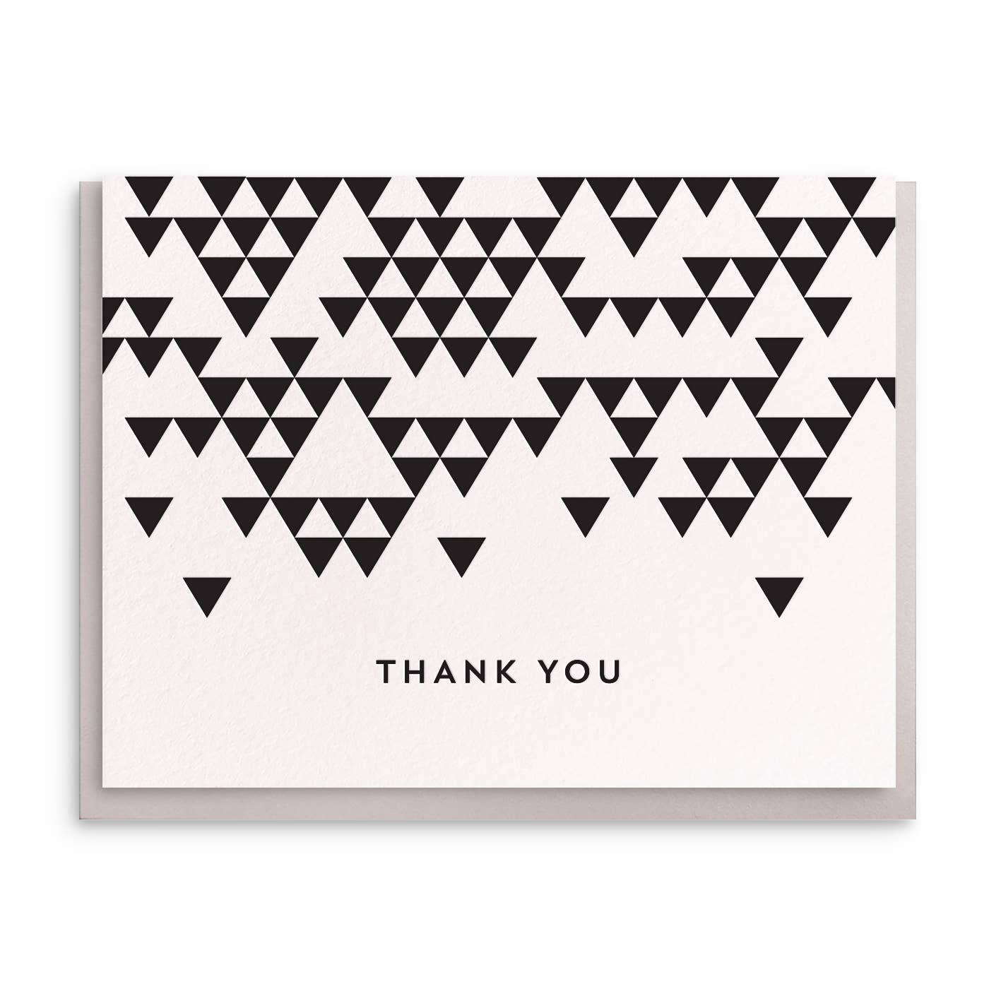Dahlia Press - Wholesale Thank You Card - Thank You Triangle -Letterpress Thank You Greeting Card0