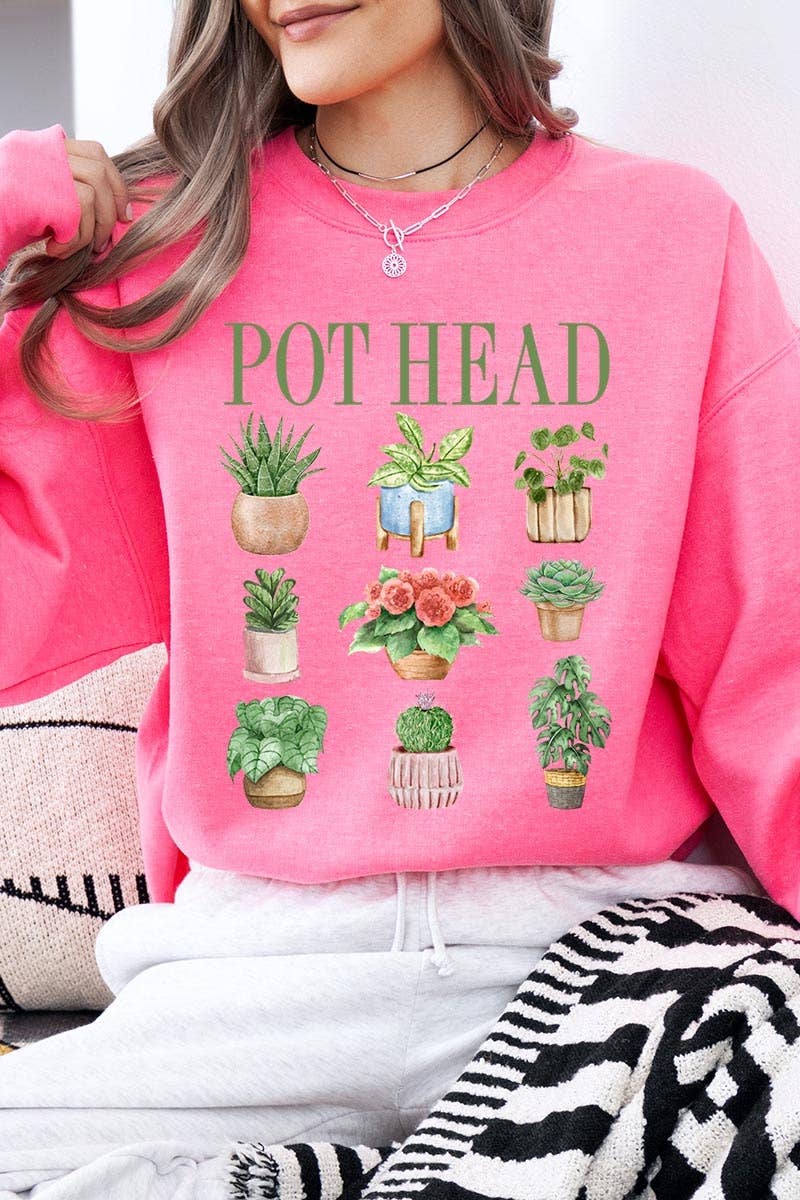 COLORBEAR - Wholesale T-Shirt (Graphic) - Women's - Pot Head Plant Lover Graphic Sweatshirt12