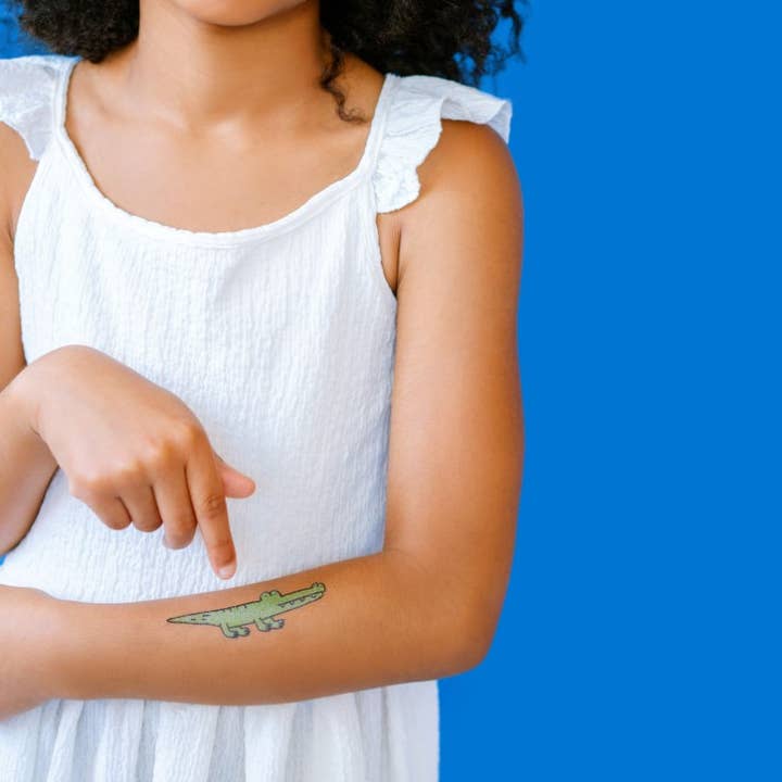 Tattly - Wholesale Temporary Tattoo - Mr. Alligator Tattoo Pair