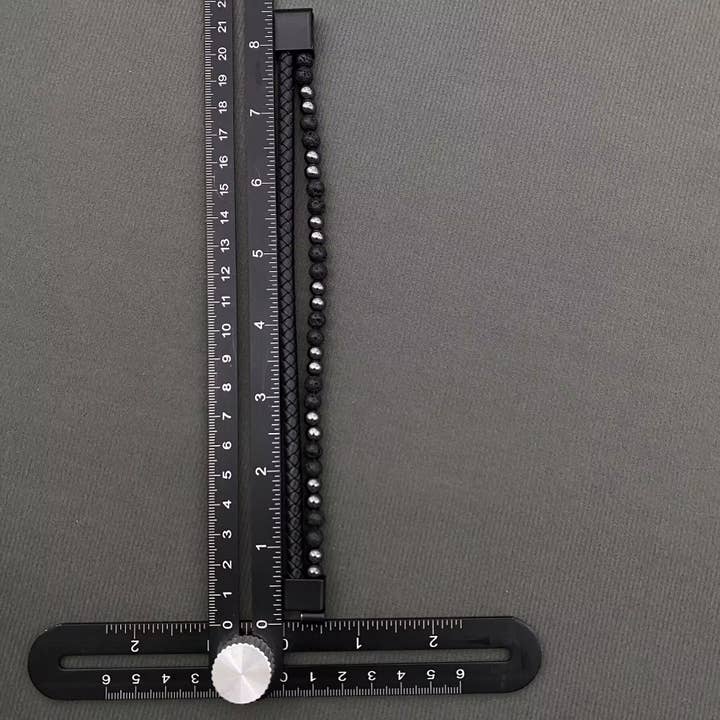 Mio Queena - Wholesale Bangle Bracelet - Stone Beads PU Leather Men's Magnetic Buckle Bracelet -MJ/BC4