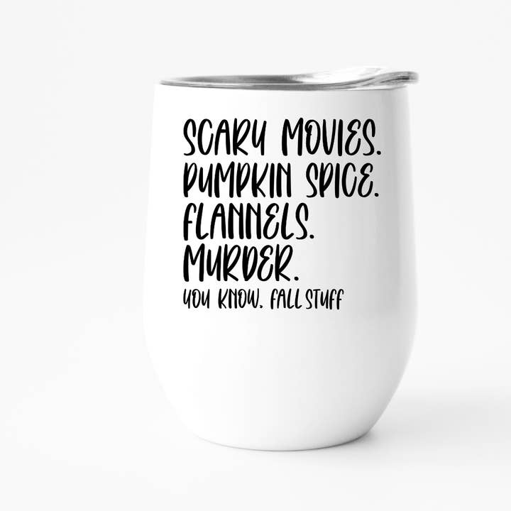 Efterår Stuff, Fall Elsker Vin Tumbler, Mord for engroshandel hos Fbombs & Booze