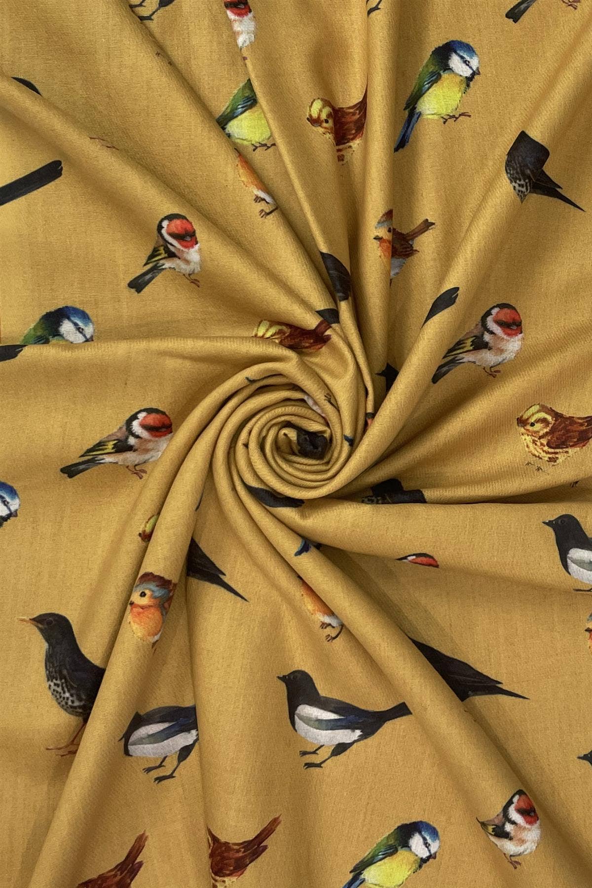 Fashion Scarf World - Wholesale Sjaal - Dames - Sjaal met kwastjes en print van British Wildlife Birds7