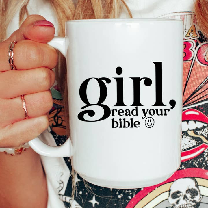 Girl read your bible mug, Christian mug, Christian gift, mug for wholesale by Mug and Mini