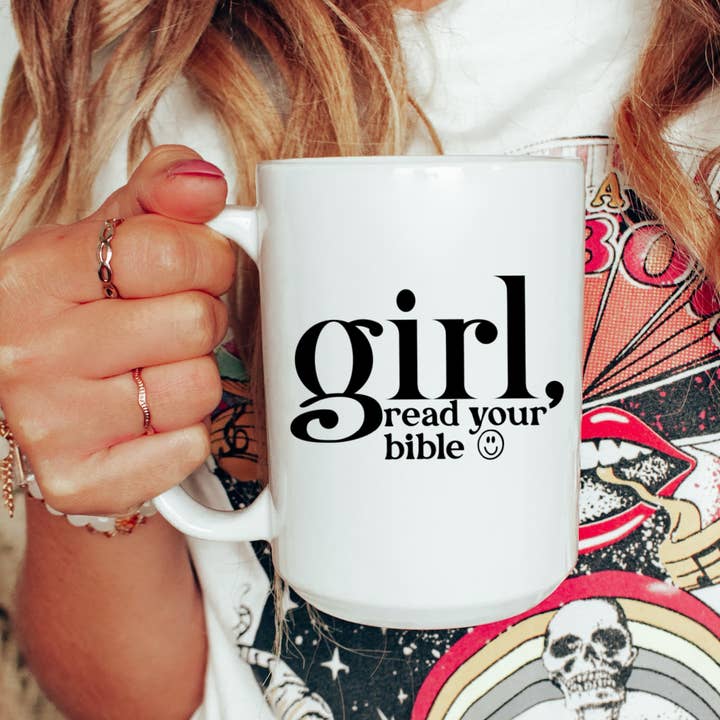 Girl read your bible mug, Christian mug, Christian gift, mug for wholesale by Mug and Mini