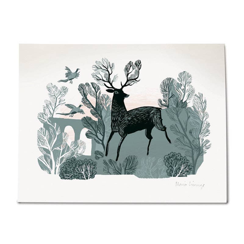 Lush Designs – wholesale Art print – Stag Print1