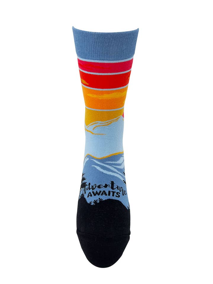 Fabdaz - Wholesale Socks - Men's - Adventure Awaits Men's Novelty Crew Socks2
